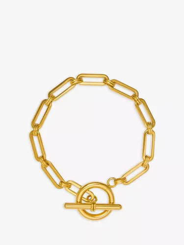Orelia Luxe Linear Link T-Bar Bracelet, Gold - Gold - Female