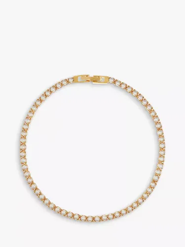 Orelia Pearl Tennis Bracelet, Gold/White - Gold/White - Female