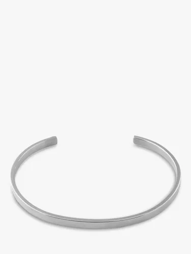 Orelia Simple Metal Cuff Bracelet, Silver - Silver - Male