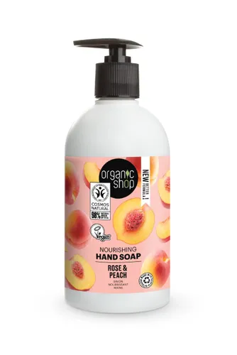 Organic Shop Nourishing Hand Soap Rose and Peach