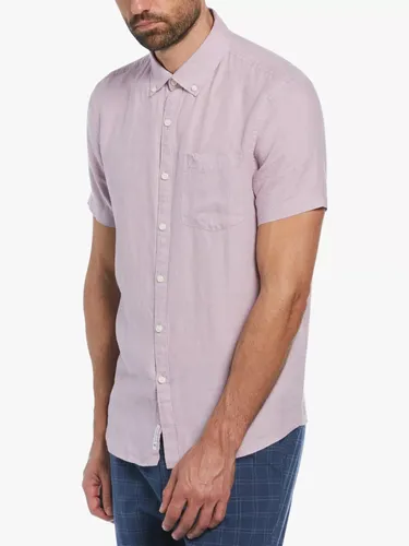Original Penguin Linen Short Sleeve Shirt, Lavender Frost - Lavender Frost - Male