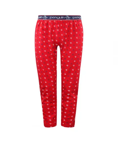 Original Penguin Lounge Jersey Mens Red Pyjamas Bottoms Cotton