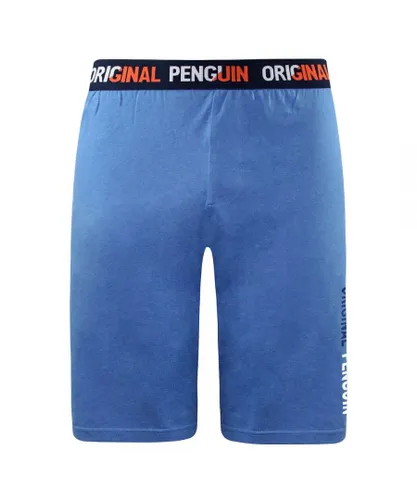 Original Penguin Lounge Mens Blue Shorts Cotton