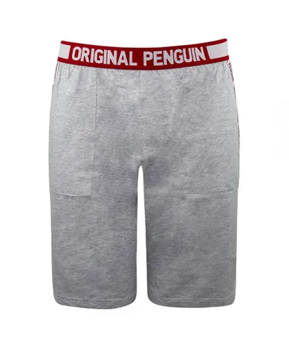 Original Penguin Originals Lounge Mens Grey Shorts Cotton