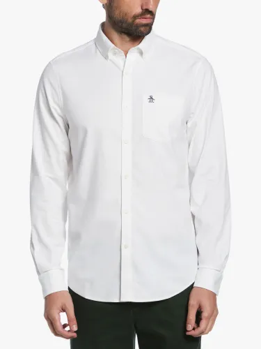 Original Penguin Oxford Long Sleeve Shirt - Bright White - Male
