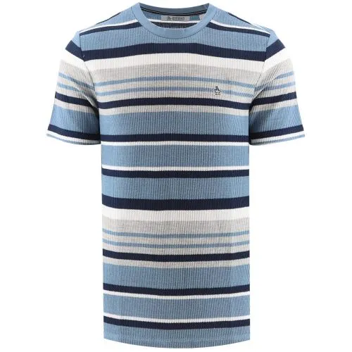 Original Penguin Spring Lake Knitted Cotton Double Striped T-Shirt