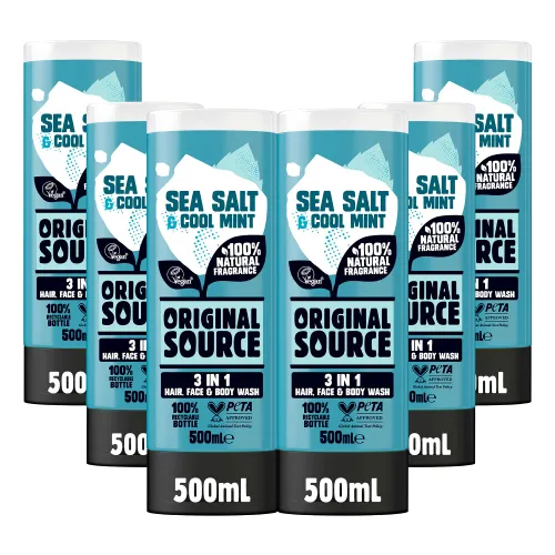 Original Source Mens 3in1 Sea Salt & Cool Mint Shower Gel