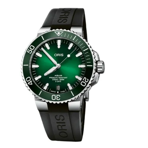 Oris , Aquis Date Calibre 400 - Automatic Green Dial ,Green female, Sizes: ONE SIZE