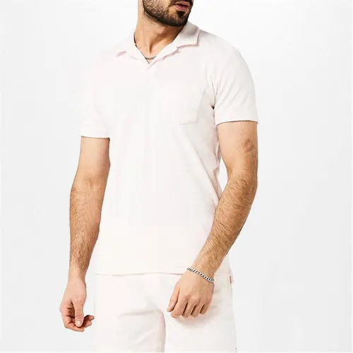 ORLEBAR BROWN French Terry Tailored Polo Shirt - Pink
