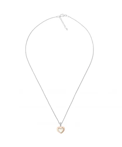 Orphelia 'Debby' WoMens 925 Sterling Silver Chain with Pendant - Silver/Rose ZH-7289/RG - Silver & Rose Gold - One Size