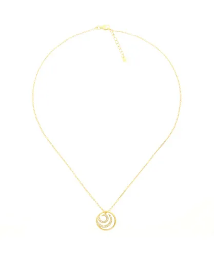 Orphelia 'Elaine' WoMens 925 Sterling Silver Chain with Pendant - Gold ZH-7084/2 - One Size