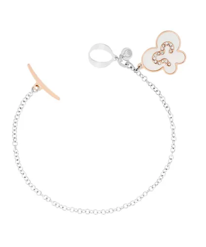 Orphelia 'Luna' WoMens 925 Sterling Silver Bracelet - Silver/Rose ZA-7166 - Silver & Rose Gold - One Size