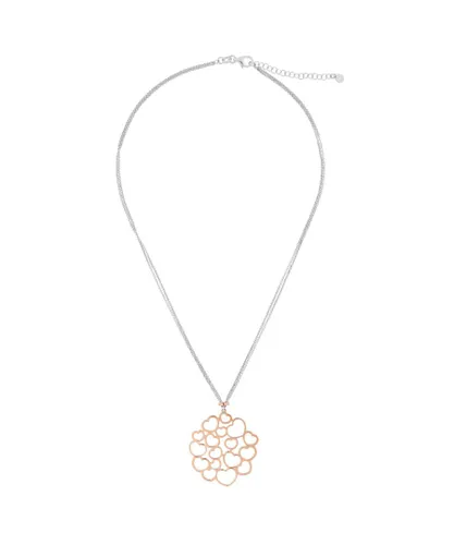 Orphelia 'Maliya' WoMens 925 Sterling Silver Chain with Pendant - Silver/Rose ZK-7388 - Silver & Rose Gold - One Size
