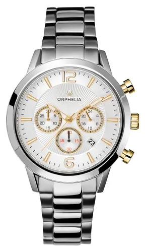 ORPHELIA Mens Chronograph Quartz Watch with Stainless Steel