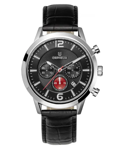 Orphelia Tempo Mens Black Watch OR81802 Leather - One Size