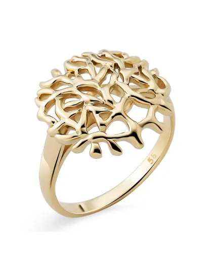 Orphelia WoMens 925 Sterling Silver Ring - Gold ZR-7502/G - Size N