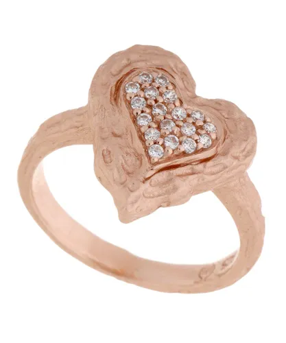 Orphelia WoMens 925 Sterling Silver Ring - Rose ZR-7082/1 - Size K