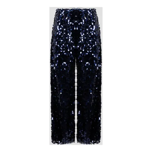 Oseree , Night Sequins Pants ,Blue female, Sizes: