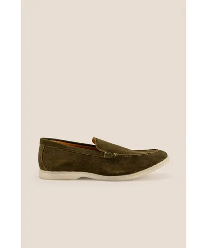 Oswin Hyde Mens Cole Suede Loafer - Khaki