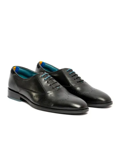 Oswin Hyde Mens Dean Black Leather Shoes
