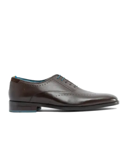 Oswin Hyde Mens Dean Brown Leather Oxford Shoes