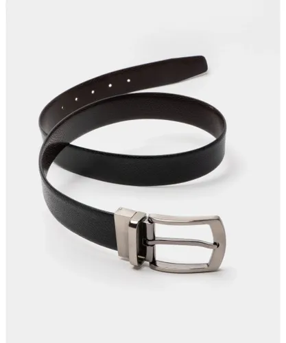 Oswin Hyde Mens Tom Reversible Leather Belt - Black