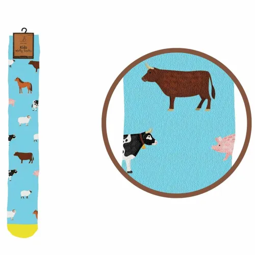 Otterdene Childrens Welly Socks: Farm Animals: 6-8.5