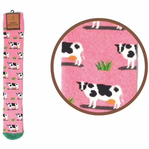 Otterdene Womens Welly Socks: Cow Colour: Cow