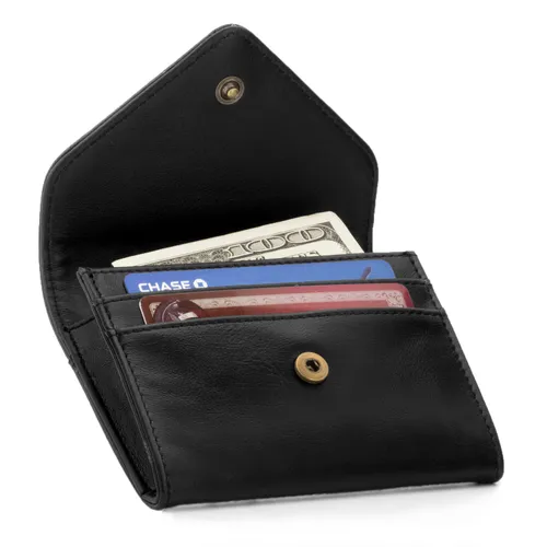 Otto Angelino Leather Coin and Credit Card Organizer - RFID