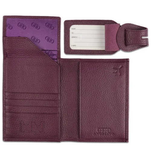 Otto Angelino Real Leather Passport Wallet - RFID Blocking