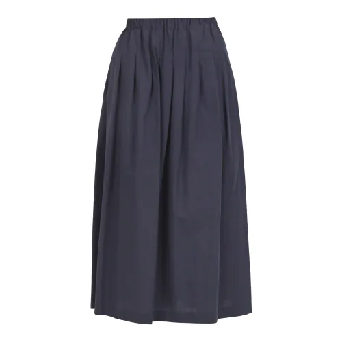 Ottod'Ame , Blue Denim Skirt with Elastic Waist ,Blue female, Sizes: