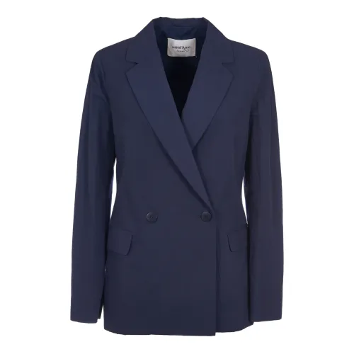 Ottod'Ame , Blue Double-Breasted Jacket ,Blue female, Sizes: