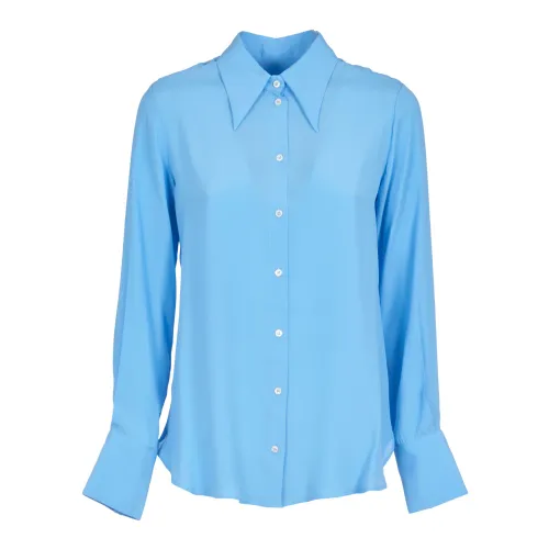 Ottod'Ame , Clear Blue Slim Shirt ,Blue female, Sizes: