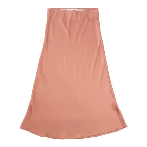 Ottod'Ame , Elegant Satin Skirt for Summer ,Pink female, Sizes: