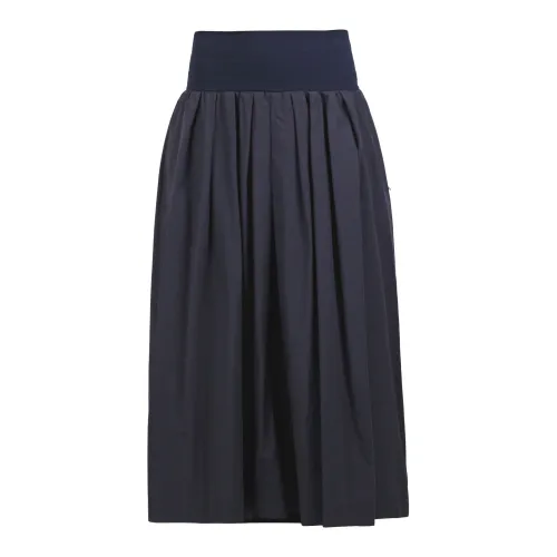 Ottod'Ame , Long Blue Canvas Skirt ,Blue female, Sizes: