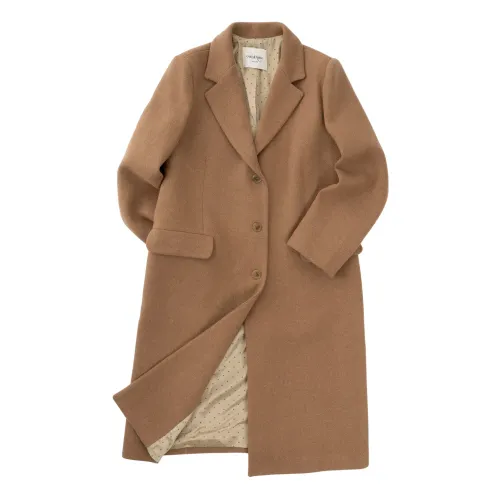 Ottod'Ame , Statement Long Coat with Belt and Side Pockets ,Beige female, Sizes: