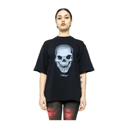 Ottolinger , Classic Logo Black Knitted T-Shirt ,Black female, Sizes: