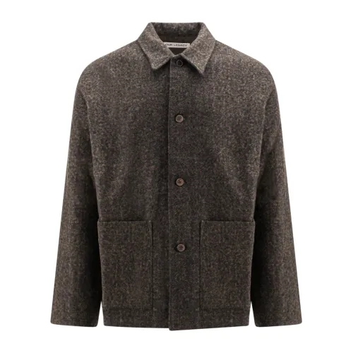 Our Legacy , Green Wool Blend Buttoned Jacket ,Green male, Sizes: