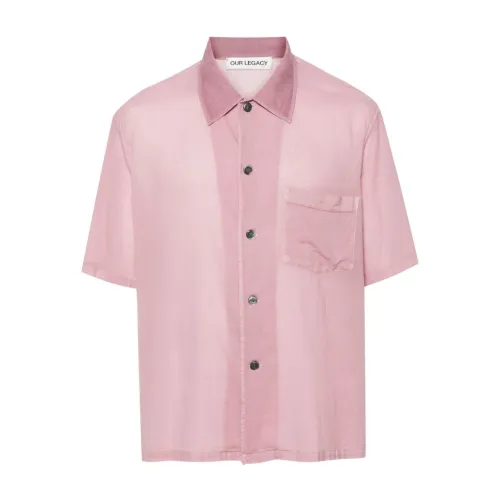 Our Legacy , Short Sleeve Shirts ,Pink male, Sizes: