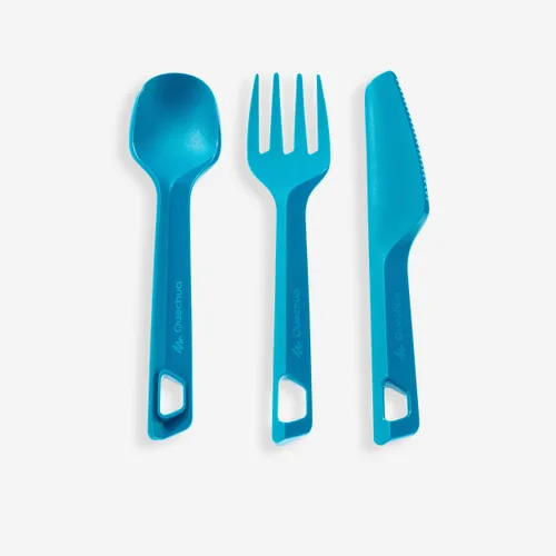Outdoor Cutlery Set (knife. Fork. Spoon) - Blue