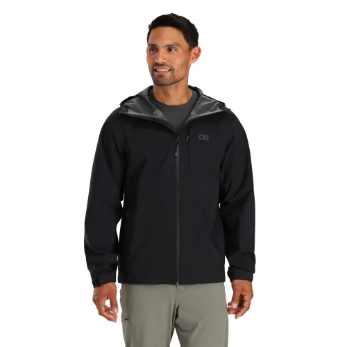 Outdoor Research Men&apos;s Dryline Rain Jacket: Black: XL