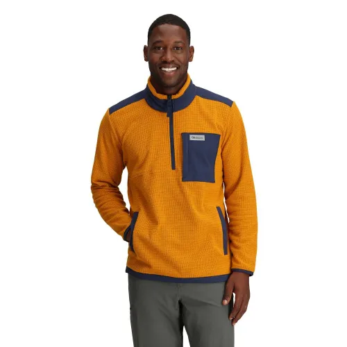 Outdoor Research Men&apos;s Trail Mix Quarter Zip Pullover: Marmalade: