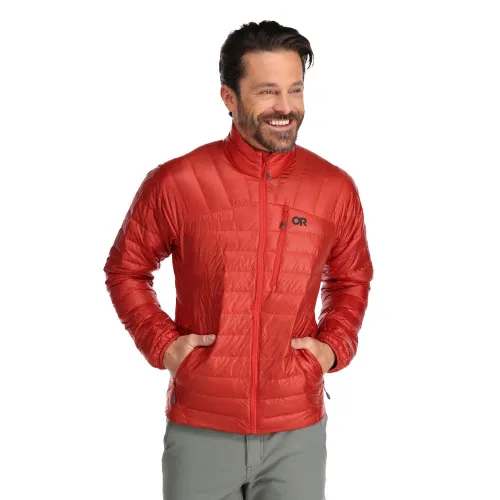 Outdoor Research Mens Helium Down Jacket - Sample: Cranberry: M