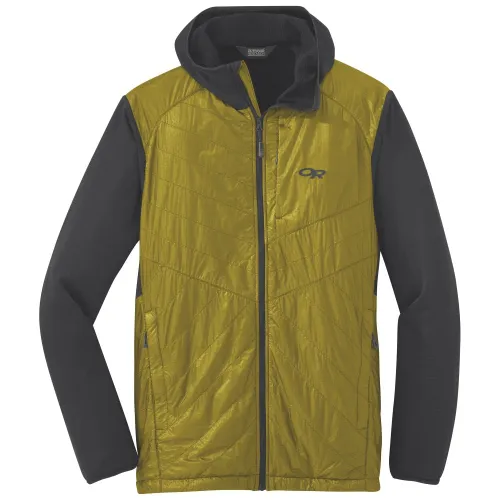 Outdoor Research Vigor Hybrid Hooded Jacket: Storm/Turmeric: L