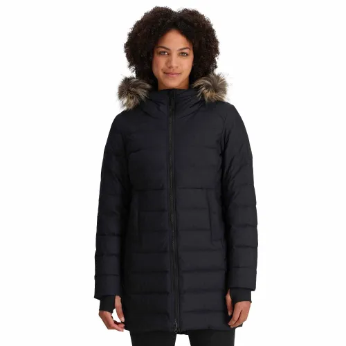 Outdoor Research Womens Coze Lux Down Parka - Sample: Black: M