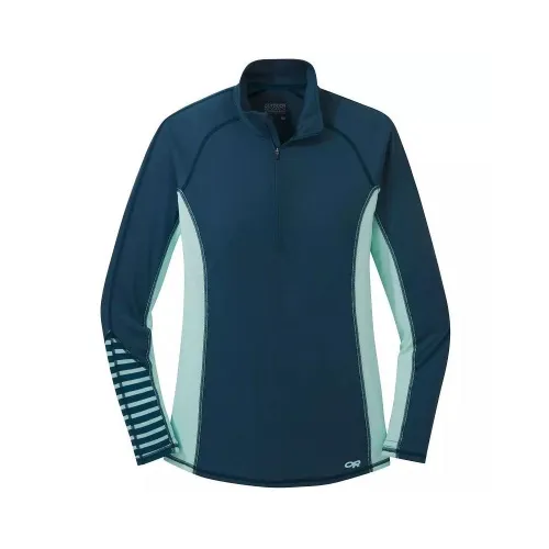 Outdoor Research Womens Enigma Half Zip: Prussian Blue: M