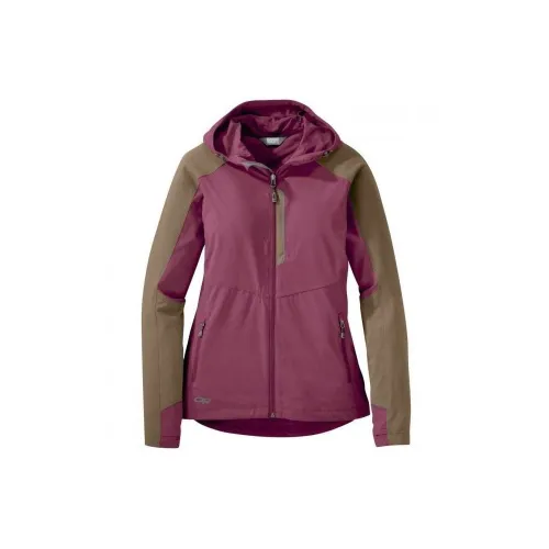 Outdoor Research Womens Ferrosi Hooded Jacket: Garnet/Carob: M
