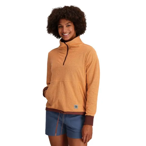 Outdoor Research Womens Trail Mix Quarter Zip Pullover - Sample: Orang