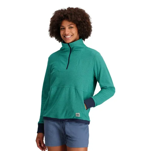 Outdoor Research Womens Trail Mix Quarter Zip Pullover - Sample: Tropi