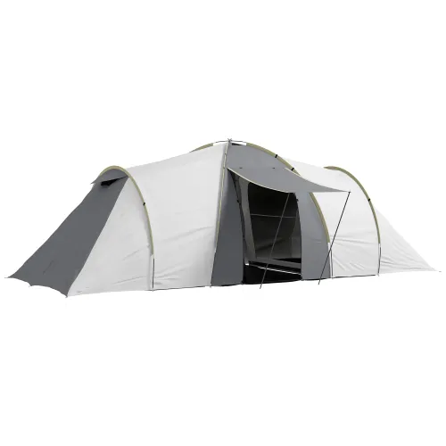 Outsunny 4-6 Man Tunnel Tent with 2 Bedroom